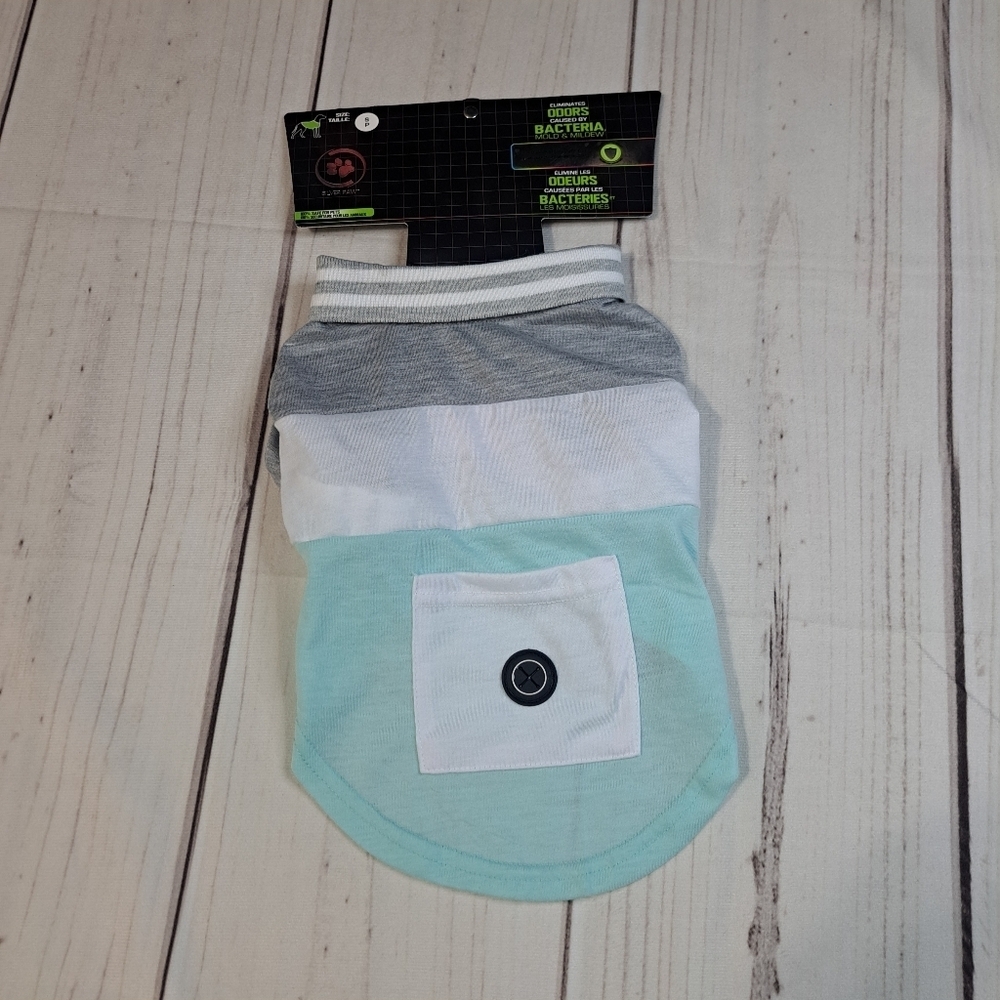 Silver Paw Dog Polo Tee Size SMALL